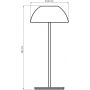 Goldlux Tanzania 329950 lampa stołowa x W czarna zdj.2