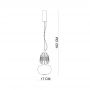 Italux Ersi PND9837418WGD lampa wisząca 1x18 W złota zdj.2