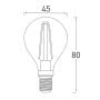 GTV LDG45FL4M30 żarówka 1x4 W 3000 K e14 zdj.2