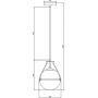 GTV Drop OSDRO240DEC lampa wisząca 1x25 W przezroczysta-złota zdj.2