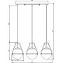 GTV Drop OSDRO310DEC lampa wisząca 3x25 W czarna-przydymiona zdj.2