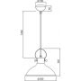 GTV Mees OSMEES10DEC lampa wisząca 1x40 W czarna zdj.2