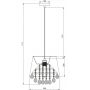 GTV Nesto OSNES05DEC lampa wisząca 1x40 W złota-kremowa zdj.2