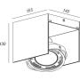 GTV Verso OSVERSO06DEC lampa podsufitowa 1x40 W biała-czarna zdj.2