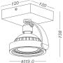 GTV Wally OSWALLY15DEC lampa podsufitowa 1x40 W grafitowa zdj.2