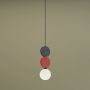 Italux Andrea PND59779A1SMLTI lampa wisząca 1x25 W czarna-szary/popielaty-czerwona zdj.3
