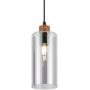 Italux Naster PND230513WO lampa wisząca 3x25 W czarna-drewno zdj.3