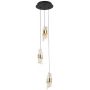 Italux Tonga PND26374323W3KBKGD lampa wisząca 3x23 W czarna zdj.1