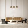 Italux Bans PND274673BKGD lampa wisząca 3x40 W czarna-złota zdj.5