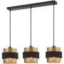 Italux Bans PND274673BKGD lampa wisząca 3x40 W czarna-złota zdj.1
