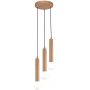 Italux Filano PND335743WD lampa wisząca 3x5 W brązowa zdj.1