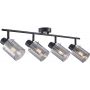 Italux Sardo SPL55814BKSG lampa podsufitowa 4x40 W czarna-przydymiona zdj.1