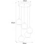 Kaja Nira K5612 lampa wisząca 5x15 W czarna-chrom zdj.2