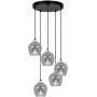 Kaja Nira K5612 lampa wisząca 5x15 W czarna-chrom zdj.1