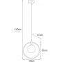 Kaja Alma K5309 lampa wisząca 1x10 W biała-bursztynowa zdj.2