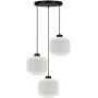 Kaja Sparta K5644 lampa wisząca 3x15 W biała-czarna zdj.1