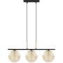 Kaja Giro K5687 lampa wisząca 3x10 W czarna-złota-bursztynowa zdj.1