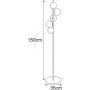 Kaja Saturno K5696 lampa stojąca 5x10 W biała-czarna-bursztynowa zdj.2