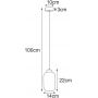 Kaja Fadiga K5740 lampa wisząca 1x15 W czarna-bursztynowa zdj.2