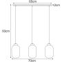 Kaja Fadiga K5744 lampa wisząca 3x15 W czarna-bursztynowa zdj.2