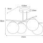 Kaja Savia K5793 lampa podsufitowa 4x10 W biała-złota-beżowa zdj.2