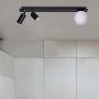 Kaja Albio K4135 lampa wisząca 3x40 W biała-czarna zdj.4