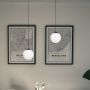 Kaja Savoy K4921 lampa wisząca 1x40 W biała-czarna zdj.5