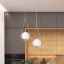 Kaja Neve Gold K4776 lampa wisząca 2x40 W biała-mosiądz zdj.4