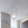 Kaja Ritus K5391 lampa wisząca 1x10 W biała-złota zdj.6