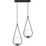 Kaja Neve Black K4771 lampa wisząca 2x40 W czarna zdj.1