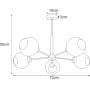 Kaja Lambert K4857 lampa podsufitowa 5x60 W czarny zdj.2