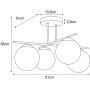 Kaja Rea K5423 lampa podsufitowa 4x10 W biała-złota zdj.2