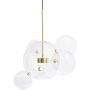 Moosee Capri MSE1501100545 lampa wisząca 2x7 W czarna-przezroczysta-złota zdj.1