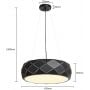 Light Prestige Reus LP80691PBK lampa wisząca 3x40 W czarna zdj.2