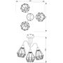 Luminex Bergen 0309 lampa podsufitowa 3x60 W czarna zdj.2