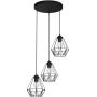 Luminex Bergen 0606 lampa wisząca 3x60 W czarna zdj.1