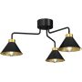 Luminex Demet 0630 lampa podsufitowa 3x60 W czarna-złota zdj.1