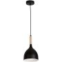 Luminex Noak Wood 1191 lampa wisząca 1x60 W czarna zdj.1