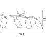 Luminex Tokio 1519 lampa podsufitowa 4x15 W biała zdj.2