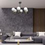 Luminex Awinion 1654 lampa wisząca 6x15 W biała-czarna zdj.5