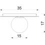 Luminex Flat 3306 plafon 1x15 W beżowy zdj.2