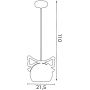 Luminex Bambini 3385 lampa wisząca 1x15 W biała-różowa zdj.2