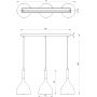 Luminex Noak 3891 lampa wisząca 3x60 W czarna zdj.2