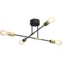 Luminex Flame 3906 lampa podsufitowa 4x60 W czarna zdj.1