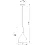 Luminex Noak 4002 lampa wisząca 1x60 W złota-tytan zdj.2