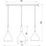 Luminex Noak 4003 lampa wisząca 3x60 W złota-tytan zdj.2