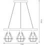 Luminex Vastra 4103 lampa wisząca 3x60 W czarna zdj.2