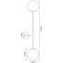 Luminex Glame 4272 kinkiet 2x15 W biały-czarny zdj.2