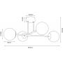 Luminex Glame 4273 lampa podsufitowa 4x15 W biała-czarna zdj.2