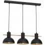Luminex Estate Mini 4288 lampa wisząca 3x15 W czarna-złota zdj.1